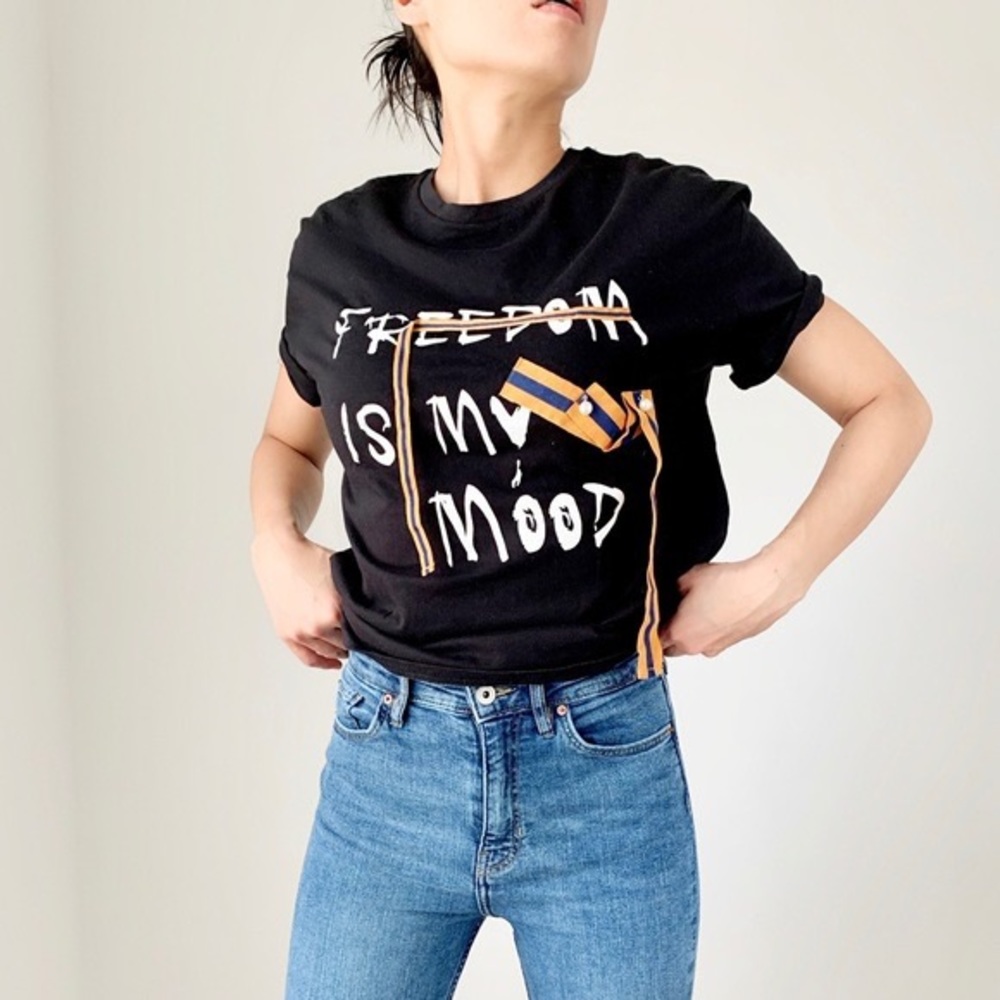 Zara Freedom Is My Mood T Shirt